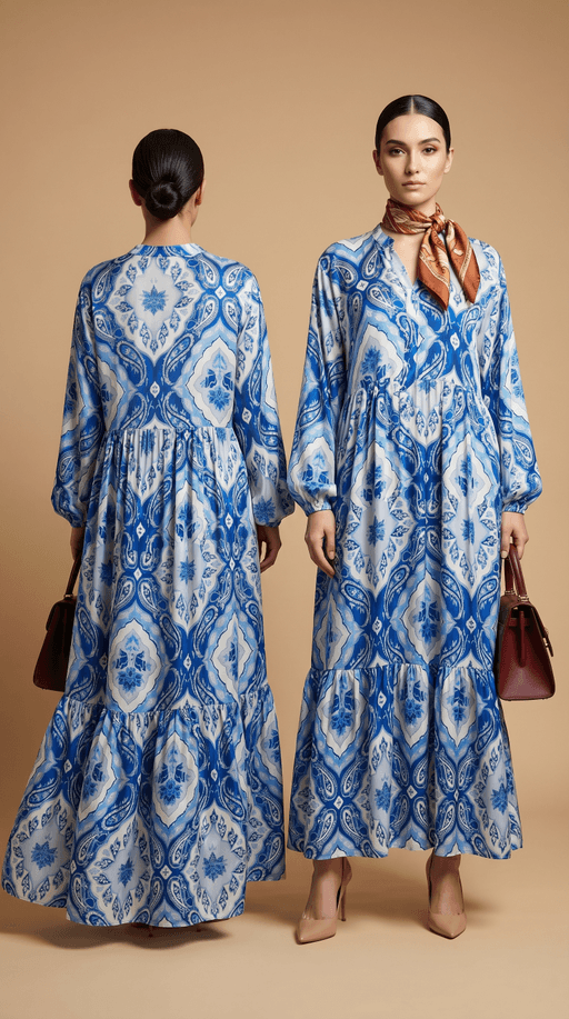 Robe Maxi Fluide À Imprimé Élégant thumbnail 3