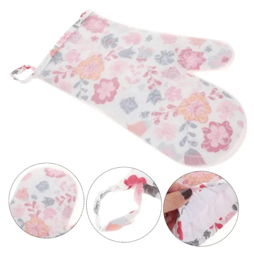 Gants De Cuisine En Silicone, Résistants À La Chaleur, Antidérapants Et Étanches, Parfaits Pour Le Four (colleur Désigne Aléatoire) thumbnail 3