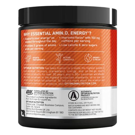 Essential Amino Energy On 270 G Orange Cooler | Acides Aminés Eaa, Bcaa + Caféine Naturelle thumbnail 2