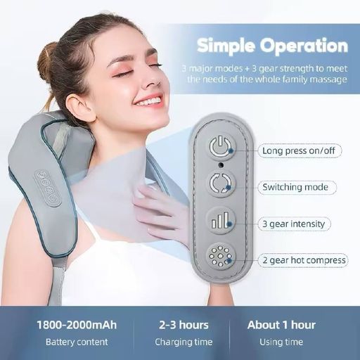 Masseur Électrique Avec Chaleur – Rechargeable ( Couleur Aléatoire ) thumbnail 6