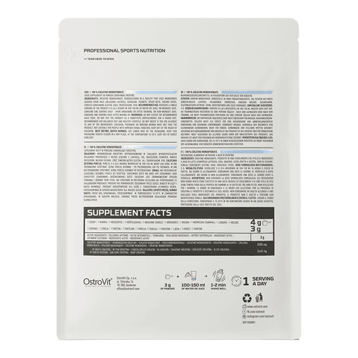 100% Creatine Monohydrate 500 G Naturel | Créatine Pure | Force & Performance | 166 Portions thumbnail 3