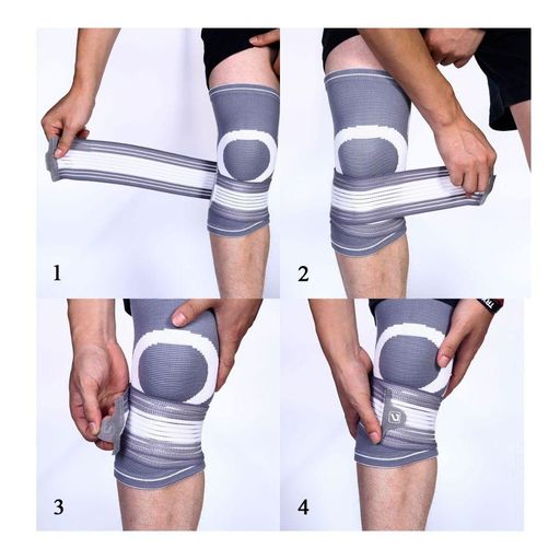 Genouillères Avec Bandage Élastique Réglable Taille L | Maintien Genou & Compression | Sport & Protection thumbnail 4