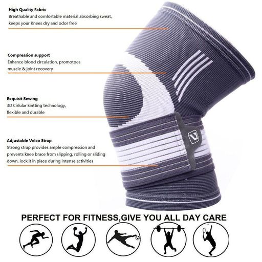 Genouillères Avec Bandage Élastique Réglable Taille L | Maintien Genou & Compression | Sport & Protection thumbnail 7