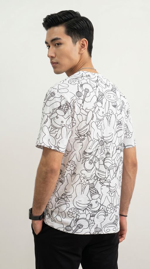 T-shirt À Motifs Dessinés Lapins & Objets Fun thumbnail 1