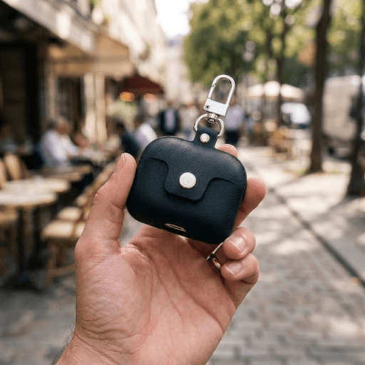Etui En Cuire Pour Airpods Pro - Noir thumbnail 2