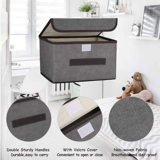 Boite De Rangement De Vêtements - 2 Pack - 1 Grande Et 1 Petite - Polypropylène - Couleur Aléatoire thumbnail 2