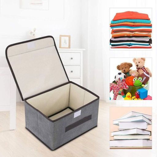 Boite De Rangement De Vêtements - 2 Pack - 1 Grande Et 1 Petite - Polypropylène - Couleur Aléatoire thumbnail 3