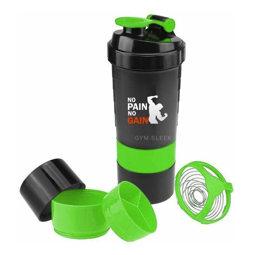 Shaker À Protéines Avec Compartiments À Poudre Anti-fuite - Sans Bpa thumbnail 1