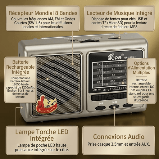 Radio Portable - Couleur Aleatoire thumbnail 7