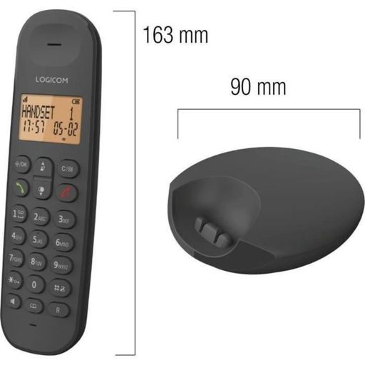 Téléphone Fixe Sans Fil Iloa 150 Couleur Aléatoire + 2 Piles Rechargable Gratuit thumbnail 2