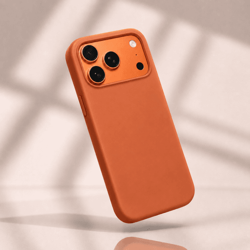 Coque Compatible Iphone 17 Pro – Silicone Orange Terre Cuite Antichoc thumbnail 1