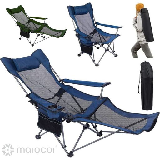 Fauteuil De Camping Pliable Et Inclinable Avec Repose-pieds Intégré Chaise (couleur Aléatoire) thumbnail 1
