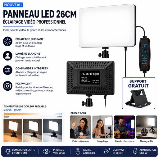 Led Professional Fill Light Pl-26 thumbnail 1