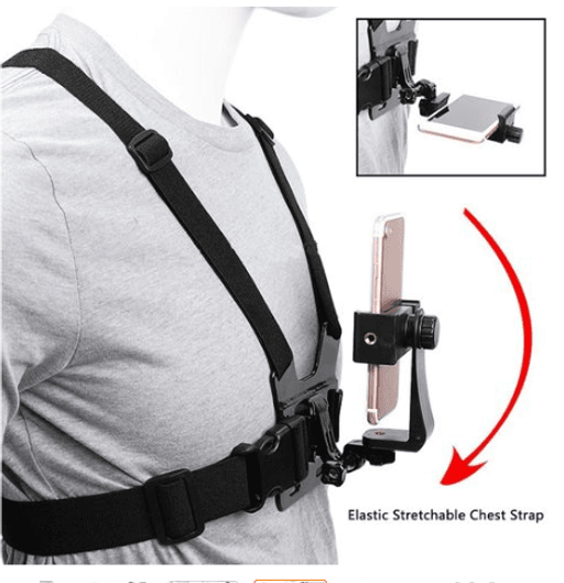 Support Poitrine Pour Caméra Sport – Réglable Avec Rotation 360° thumbnail 2