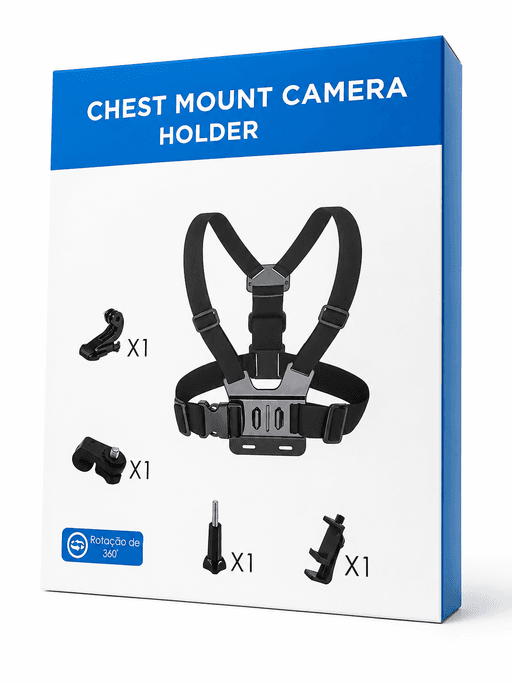 Support Poitrine Pour Caméra Sport – Réglable Avec Rotation 360° thumbnail 3