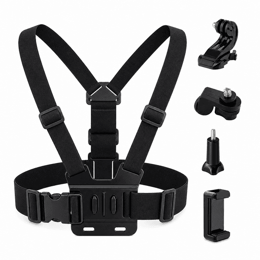 Support Poitrine Pour Caméra Sport – Réglable Avec Rotation 360° thumbnail 1