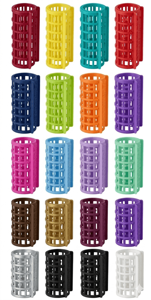8 Rouleaux Pour Cheveux Clipsables. X Large 7cm × 3cm.Couleurs Aléatoires.  thumbnail 2