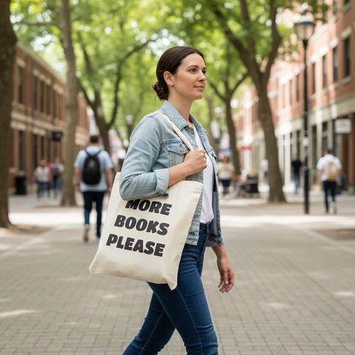 Tote Bag En Coton – More Books Please – Wanderbag thumbnail 2