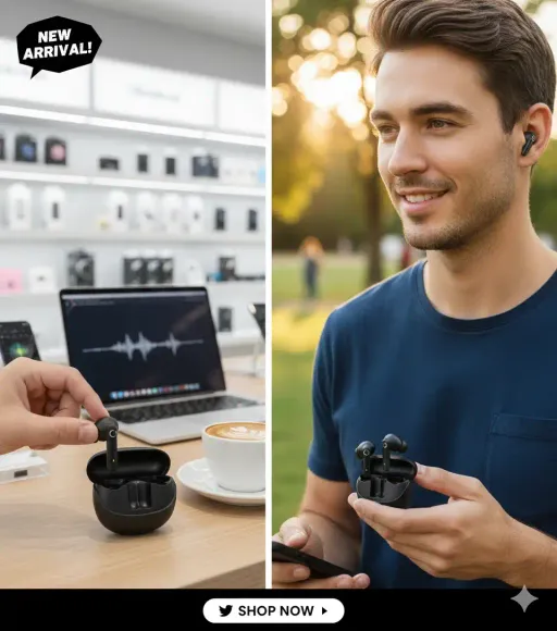 Écouteurs Sans Fil Cellular 23 – Bluetooth 5.4 – Noir thumbnail 2