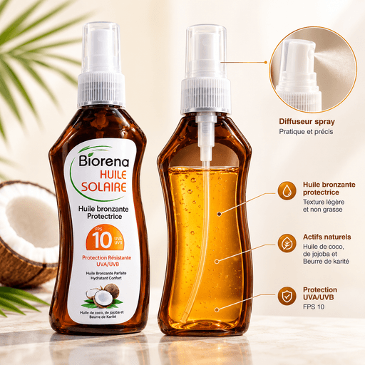 Huile Solaire Bronzante Spf 10 – Protection Uva/uvb & Hydratation thumbnail 2