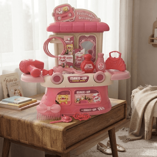 Set De Maquillage 2-en-1 – Bus Coiffeuse Pour Enfants Avec Accessoires thumbnail 2
