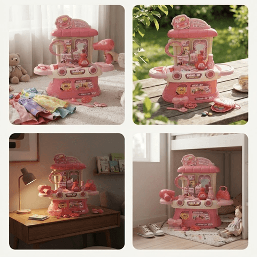 Set De Maquillage 2-en-1 – Bus Coiffeuse Pour Enfants Avec Accessoires thumbnail 3