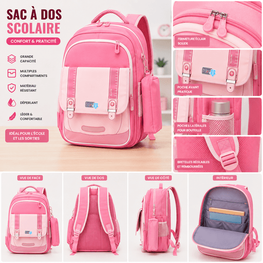 Sac À Dos Enfant  Multi Design, Grande Capacité Style Tendance thumbnail 4