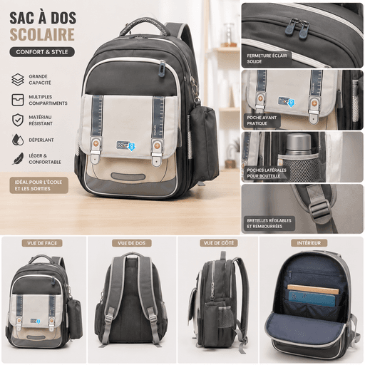 Sac À Dos Multifonction Multi-design Élégant, Pratique Et Spacieux Couleur Aléatoire thumbnail 2