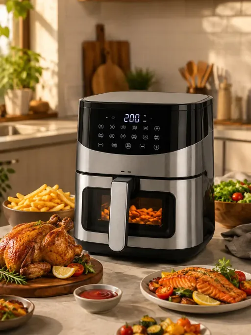 Friteuse À Air (air Fryer) 6 L – 1800 W – Cuisson Saine Sans Huile thumbnail 2