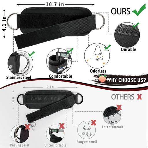Sangle De Cheville Réglable Pour Musculation Avec Mousqueton Accessoires Fitness Pour Fessiers Jambes Et Hanches Kick Back Glutes thumbnail 5