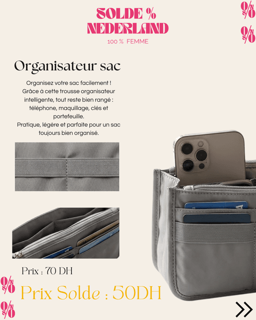 Organisateur De Sac À Main Multi-poches Intelligent thumbnail 2