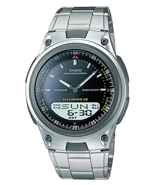 Montre Homme En Métal Analogique-numérique Etanche 50m- Aw-80d-1avdf thumbnail 1