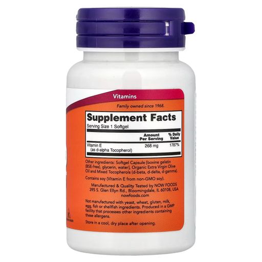 Vitamine E-400 268 Mg (400 Ui) – 50 Capsules À Enveloppe Molle thumbnail 2