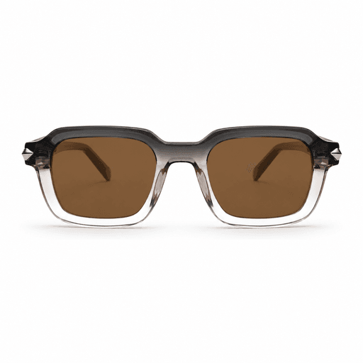 Lunettes De Soleil Martinelli Transparentes Carrées Marron Dégradé thumbnail 1