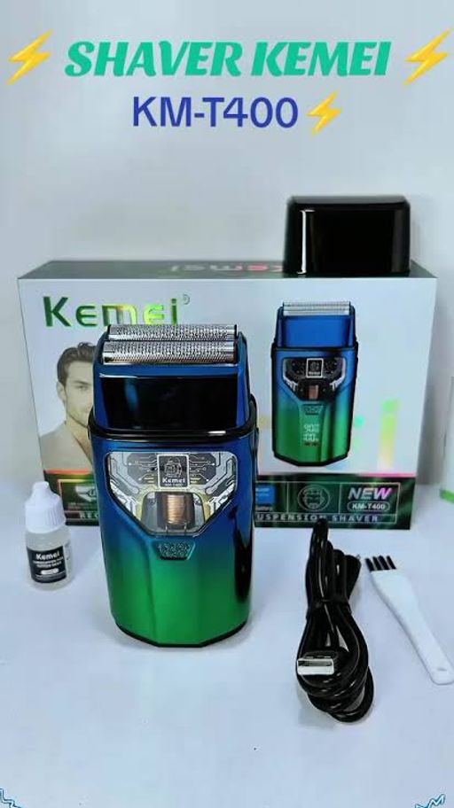 Rasoir Professionnel Etanche Km-t400 –9000 Tr/min Avec Moteur À Lévitation Magnétique thumbnail 4