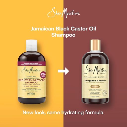 Shea Moisture Shampooing Fortifiant Et Réparateur, Huile De Ricin Noire Jamaïcaine - 384ml thumbnail 3