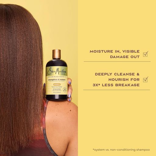 Shea Moisture Shampooing Fortifiant Et Réparateur, Huile De Ricin Noire Jamaïcaine - 384ml thumbnail 4