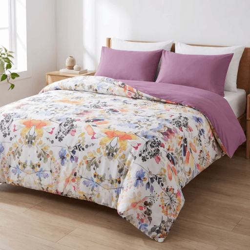 Housse De Couette - Grain De Vie - Jardin Secret - Antiallergique - 240x260 Cm - 2 Taies Offertes thumbnail 1