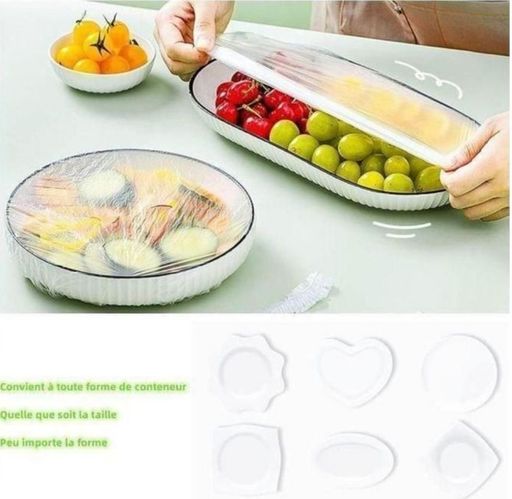 Couvre-plats Élastiques Jetables - Qualité Supérieure - Contact Alimentaire thumbnail 5